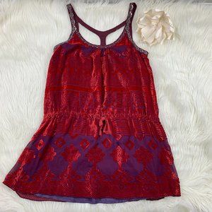 Free People Silk Blend Tie Waist Tunic Women's 6